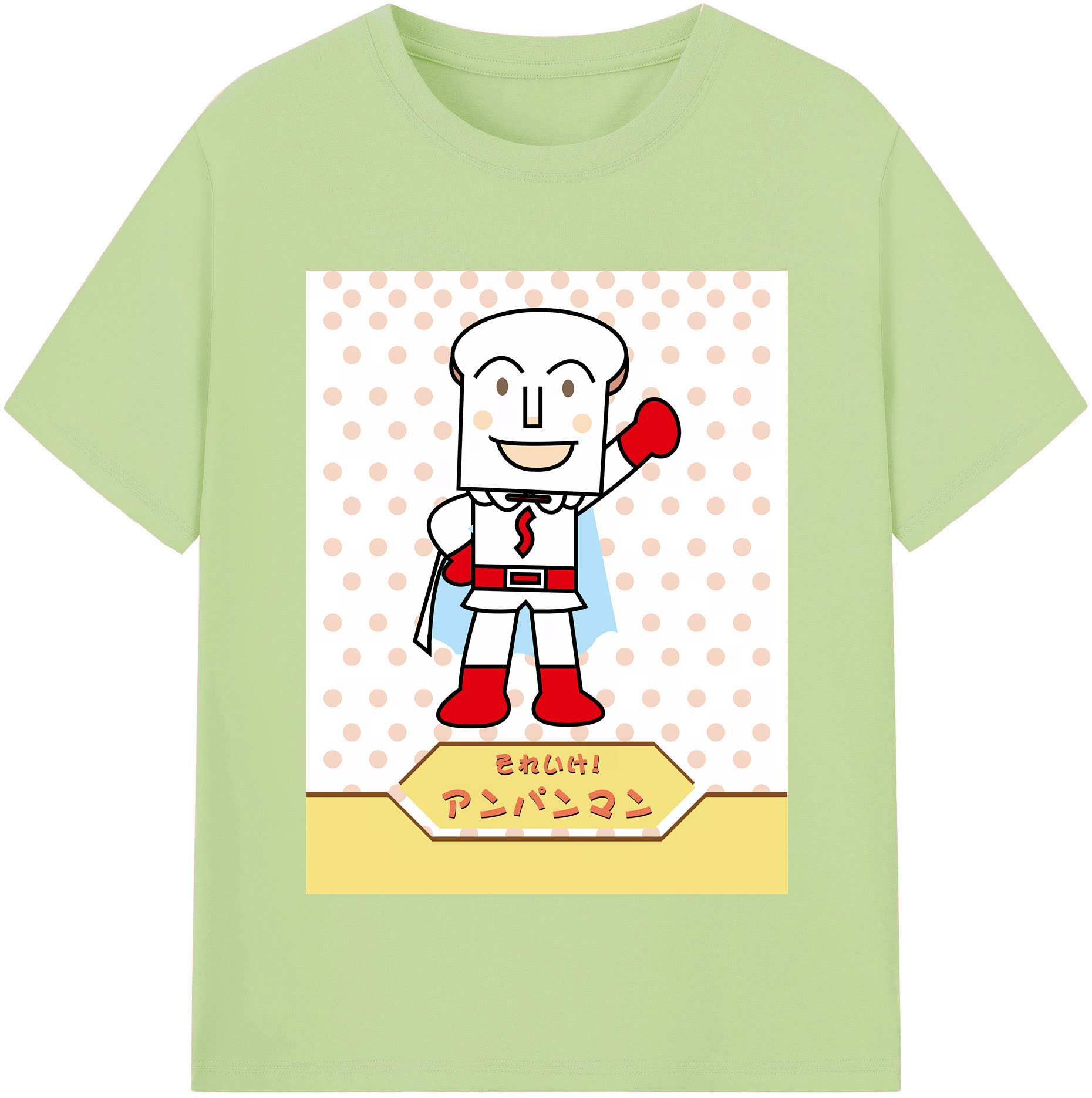 （画像用） アンパンマン Anpanman 綿100％半袖Tシャツ（フロントプリント）